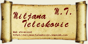 Miljana Telesković vizit kartica